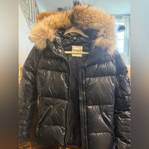 SAM. Blake puffer coat with  fox (real) fur collar